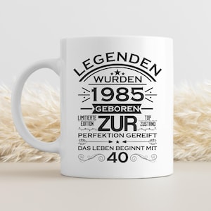 Regalo de 40 cumpleaños, leyendas nacidas en 1985, hombre, mujer, artículo de broma, taza, taza de café, idea de regalo
