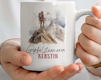Cup SUMMIT STURMER Watercolor Hiking Friends Mountains Nature