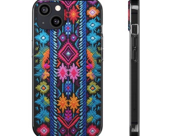 Boho Style 3D Design Silikon Handyhülle Phone Case iPhone 12 13 14 & Samsung Pixel