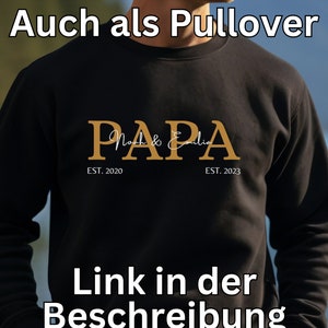 Papa T-Shirt personalisiert mit Namen Geschenk Geburt Vatertag Geburtstag Bild 8