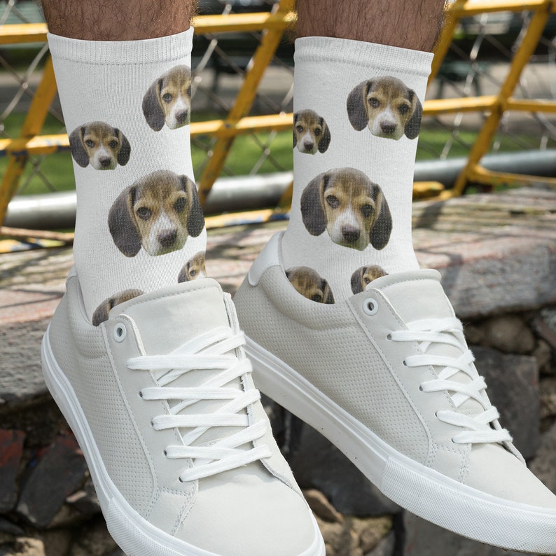 Personalisierbare Socken Foto Hund Kopf individuelle Socken Etsy