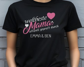 Best Mom Ladies T Shirt with Name Personalized Gift for Expectant Mothers Mother's Day