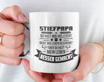 Geschenk Stiefpapa Bonus Papa Mann Vatertag Geburtstag Tasse Kaffeebecher Geschenkidee