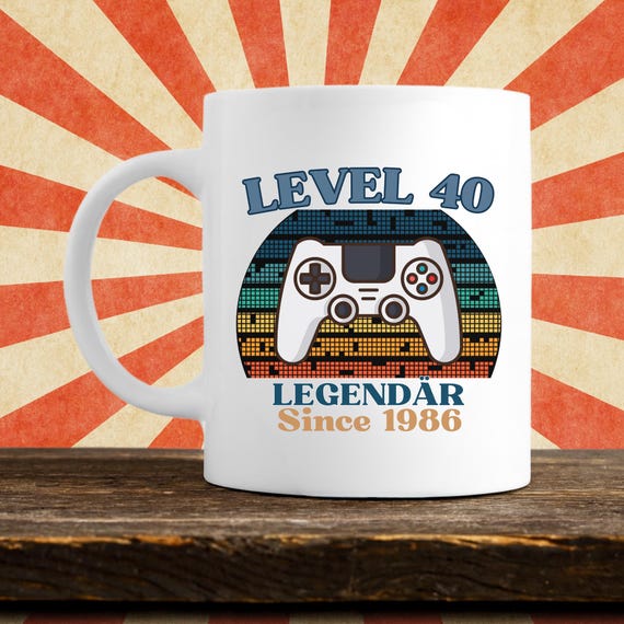 Regalo per il 40° compleanno, Livello 40, Giocatore, Tazza da gioco, Tazza da caffè, Idea regalo, Console - Italia