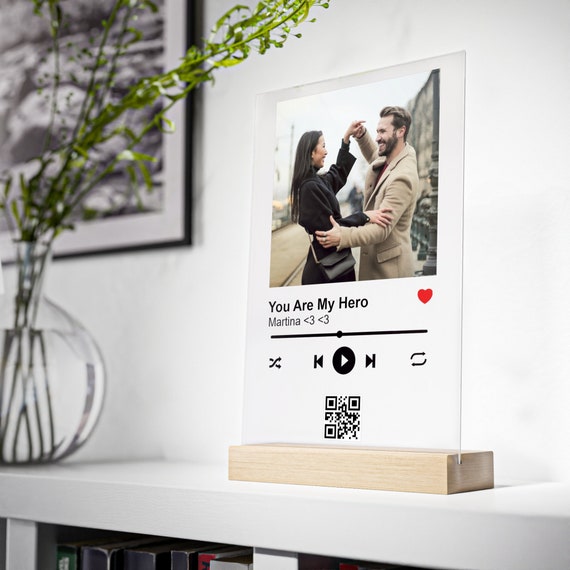 Placa de música personalizada Spotify Canción acrílica con foto