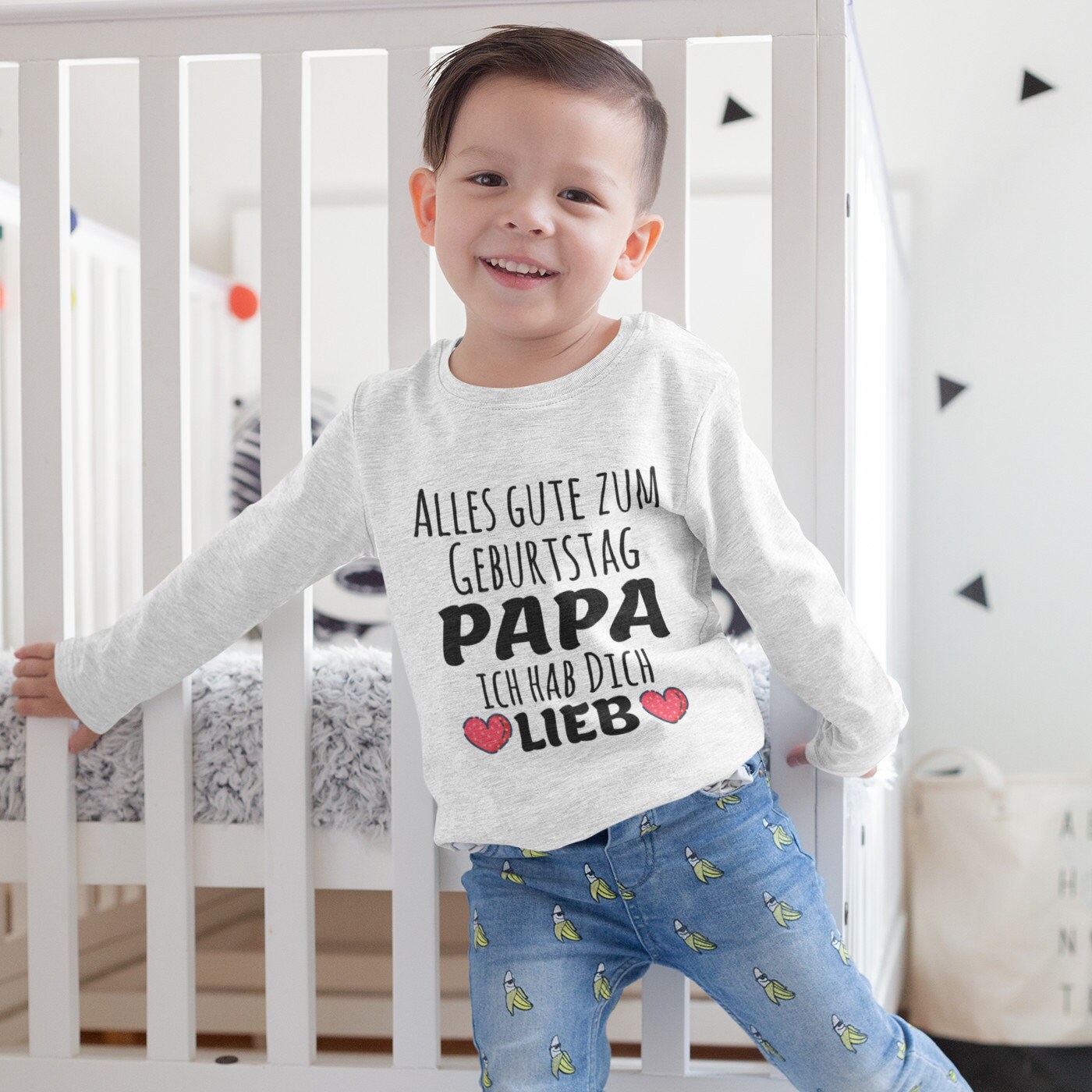 Baby Kids T Shirt Long Sleeve Happy Birthday PAPA I Love You - Etsy