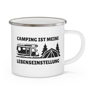 Enamel Cup Mug Definition Camper Camping Outdoor Lover