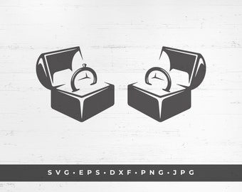 Download Clip Art Little Blue Box Monogram Base Jewelry Box Ring Box Engagement Wedding Design Print Cut File Instant Download Full Color Jpeg Png Svg Dxf Eps Art Collectibles