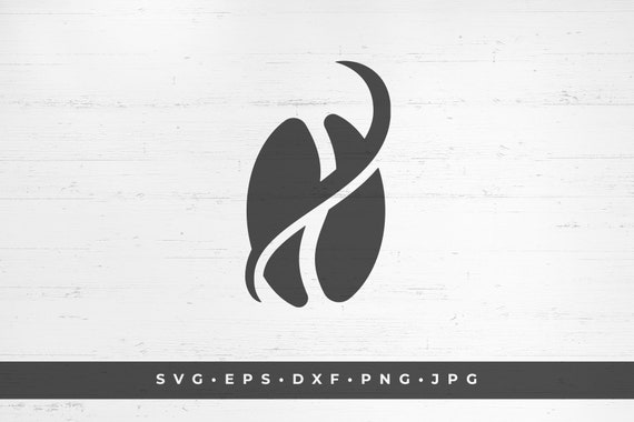 Download Aroma Coffee Bean Icon Silhouette Isolated On White Background Etsy