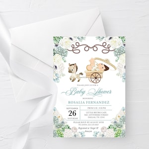 EDITABLE Invitation, Cacti & Succulent Charro Baby Shower Invitation, Mexican, Fiesta, Printable, Template, Corjl