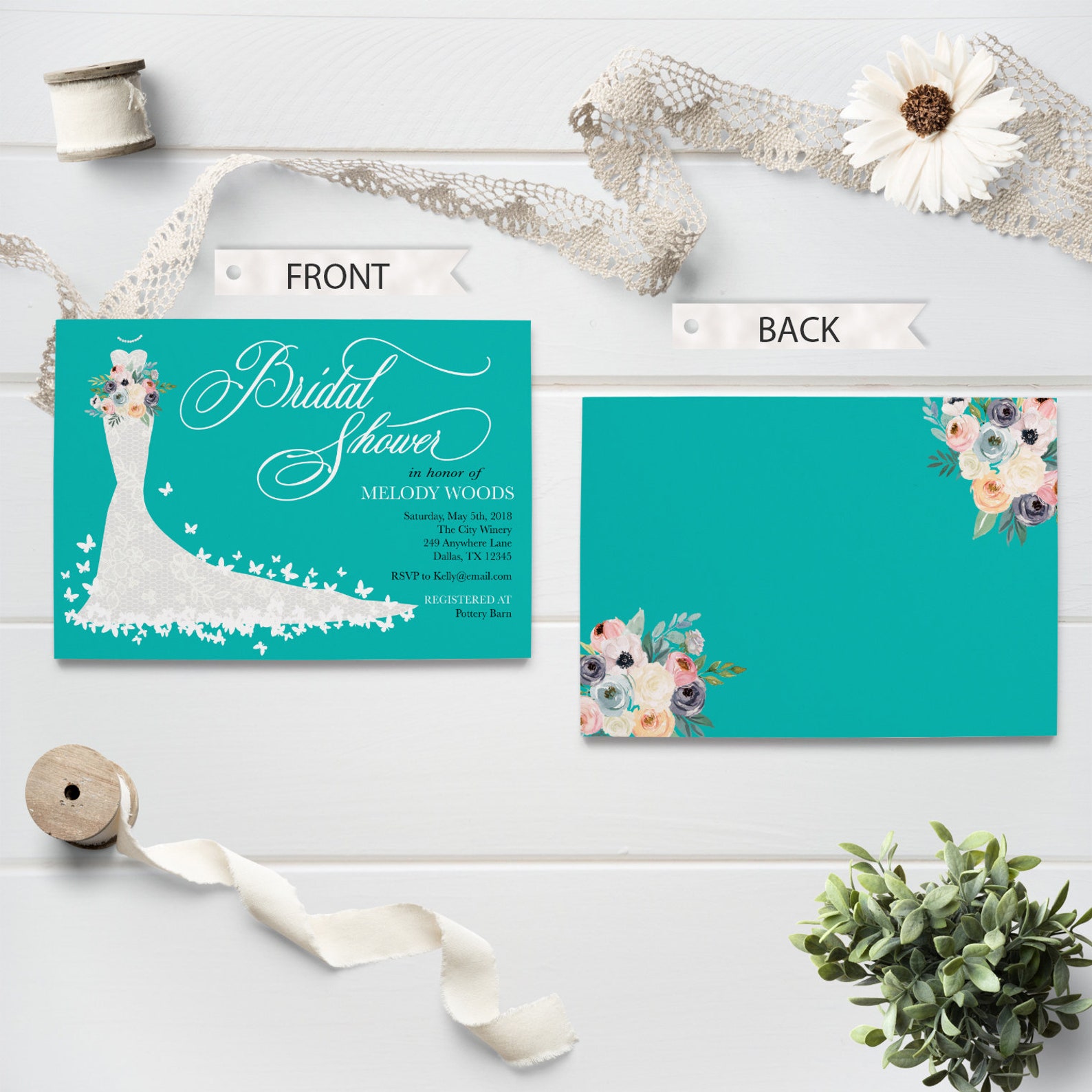 EDITABLE Invitation Bridal Dress Wedding Invitation Lace - Etsy