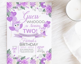 Purple Owl Birthday | Etsy