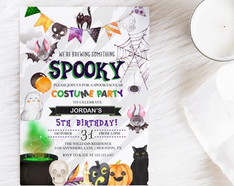 Spooky Costume Party Invitation: Editable Halloween Invite (Corjl) Digital