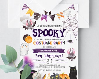 Spooky Costume Party Invitation: Editable Halloween Invite (Corjl)