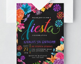 Floral Fiesta Birthday Invitation: Editable Template (Corjl)