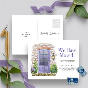 Invitation MODIFIABLE, Carte postale de nouvelle adresse de la porte d’entrée, Annonce de déménagement, Déménagement, Nous avons déménagé, Nouvelle maison, Modèle, Corjl