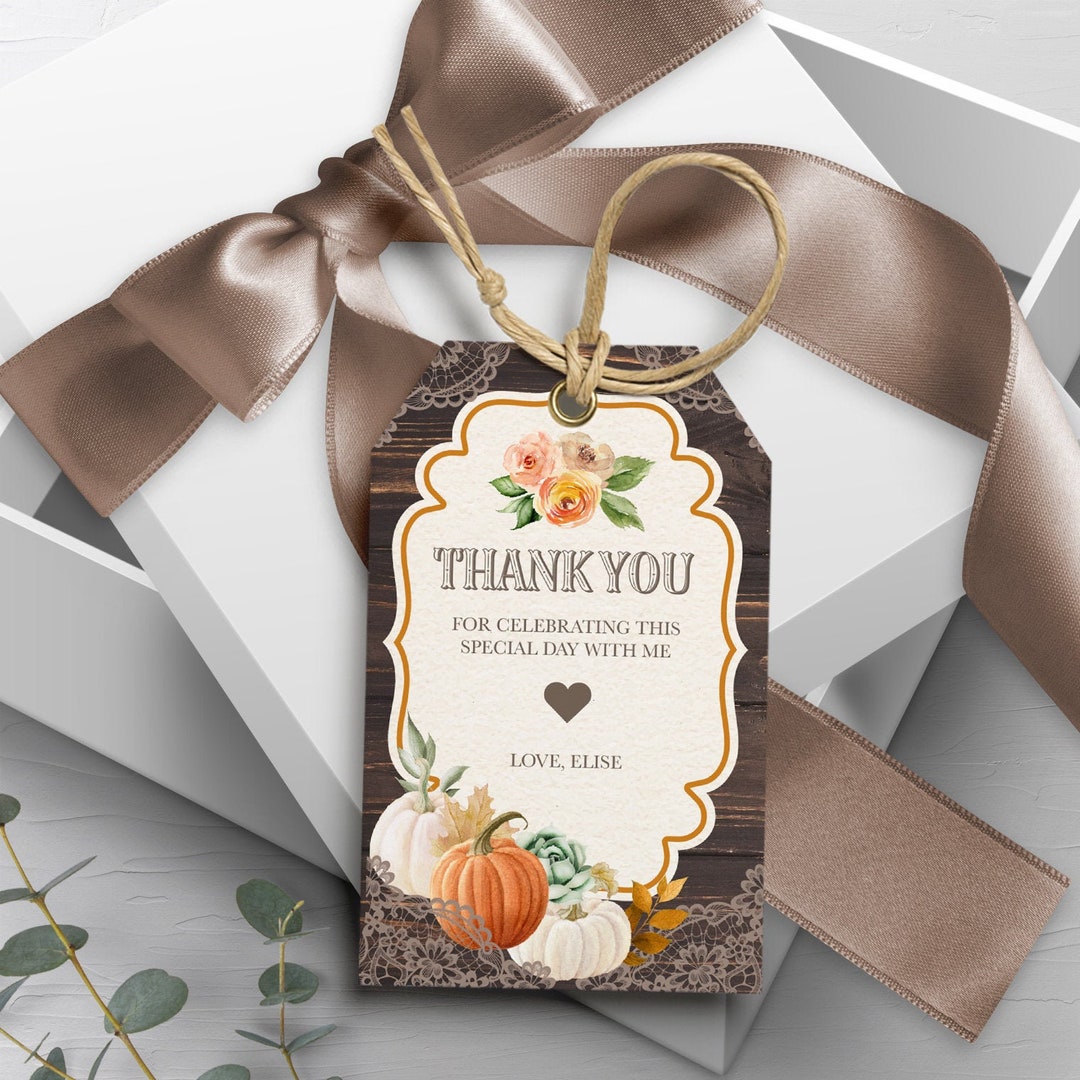 Rustic Wood Lace Favor Tag, Gift Tag, Printable Favor, Template, Fall ...