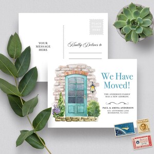 Invitation MODIFIABLE, Carte postale de nouvelle adresse de la porte d’entrée, Annonce de déménagement, Déménagement, Nous avons déménagé, Nouvelle maison, Modèle, Corjl