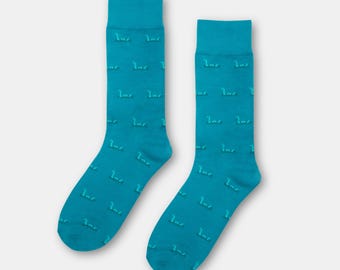 Loch Ness Monster Socks: Combed Cotton Nessie Gift