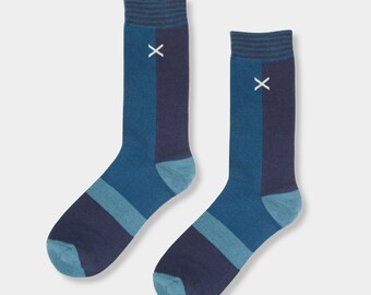 St Andrews Cross Socks - Combed-Cotton Scotland World Cup Football Fan Socks