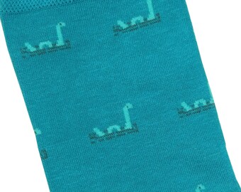 Nessie Turquoise Socks - Perfect Souvenir of Loch Ness