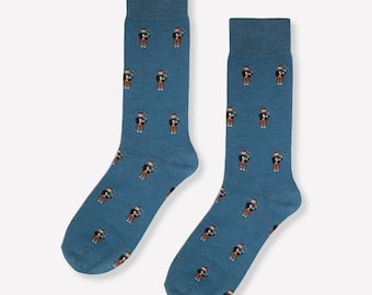 Scottish Bagpiper Socks | Soft Combed Cotton Socks for Scotland Fans
