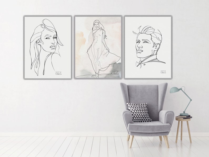 One Line Portrait From Photo, One Line Art, Vector Art, Digital Drawing ...