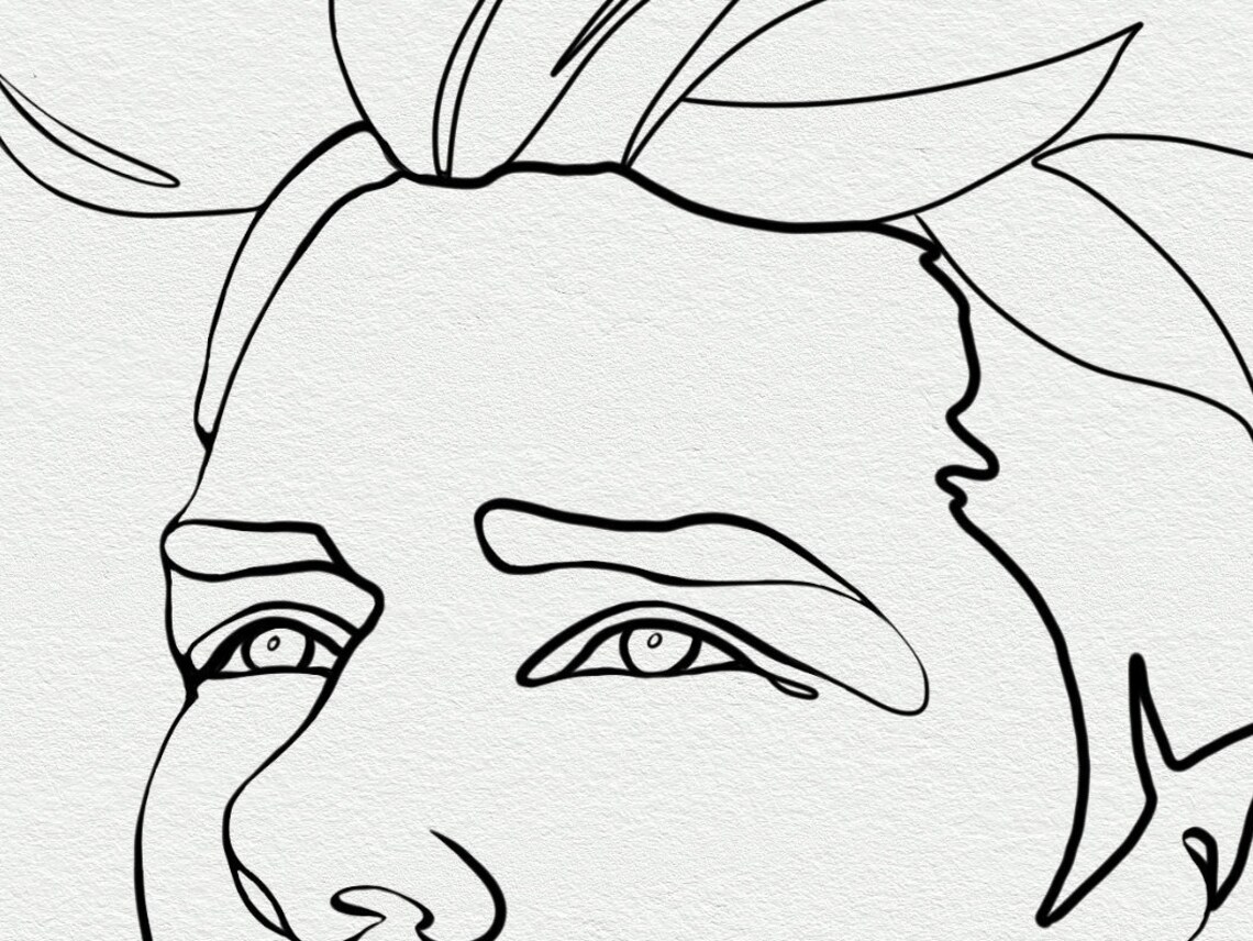 One Line Portrait From Photo, One Line Art, Vector Art, Digital Drawing ...
