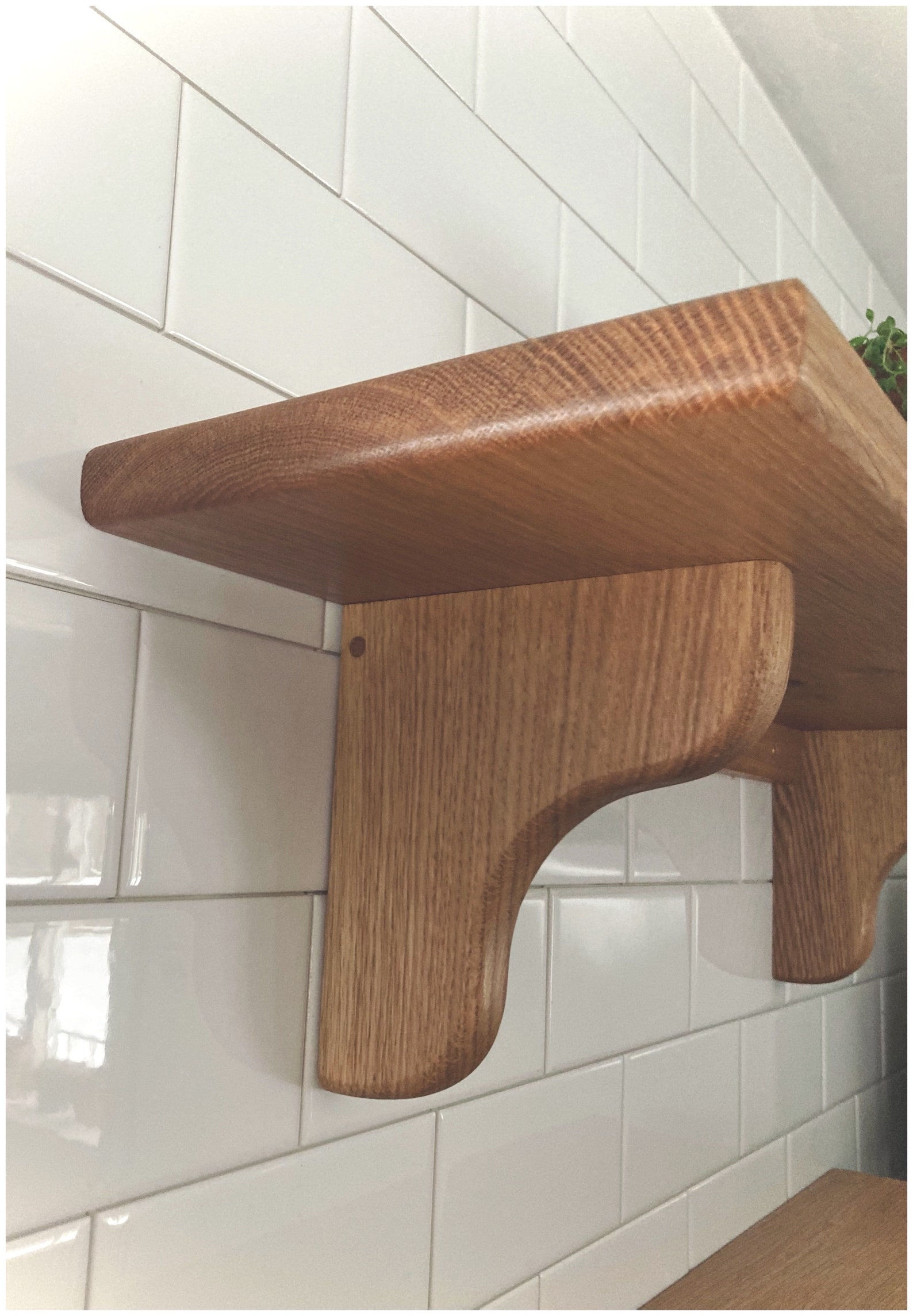 Handmade white oak shelves Etsy