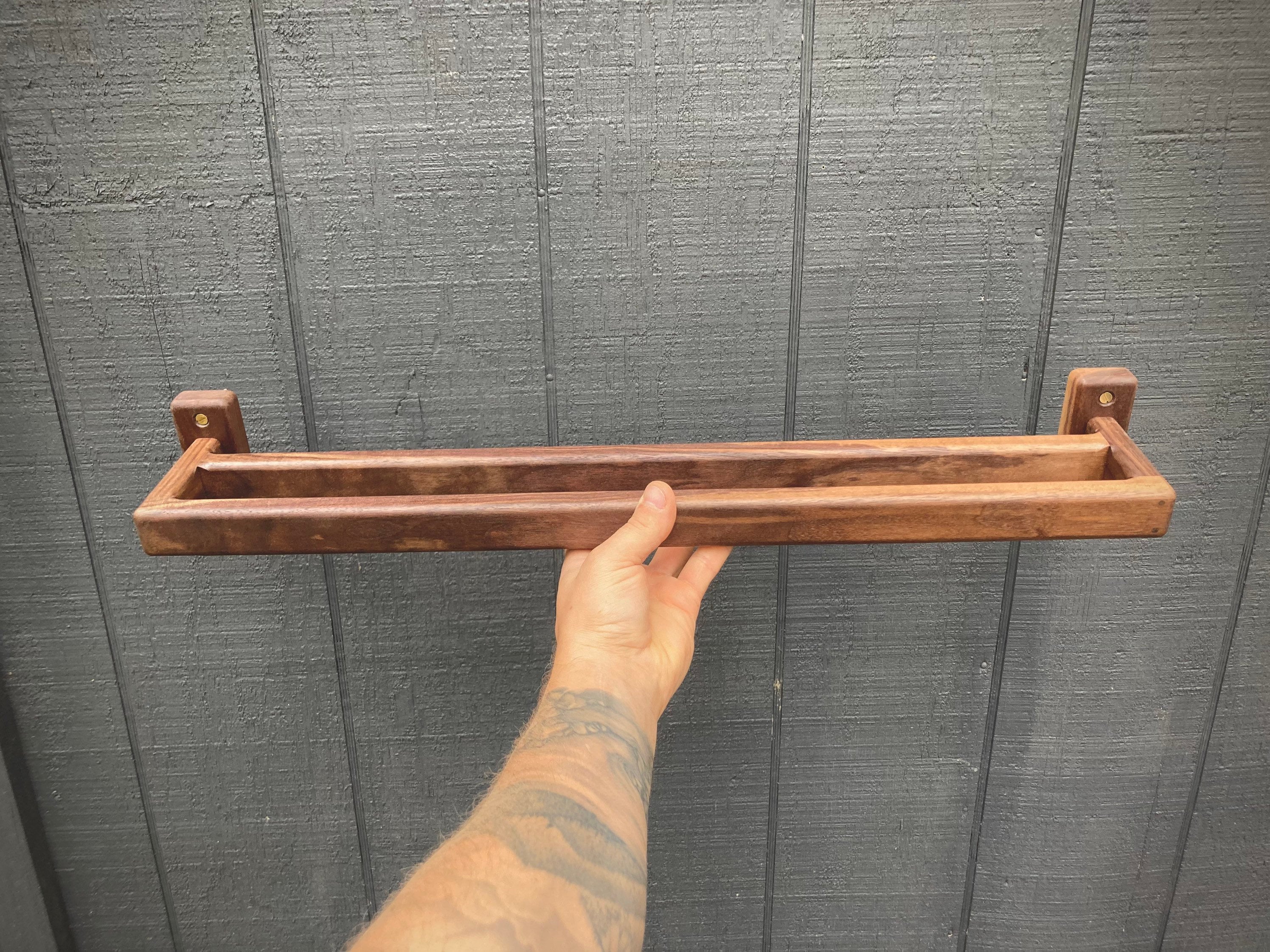 Walnut towel rack hotsell