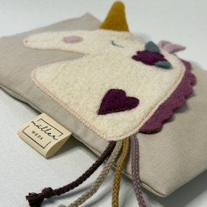 Dinkelkissen waschbar 4tlg. EINHORN Kinder Baby Körnerkissen Wärmekissen Geschenk Taufe Geburt