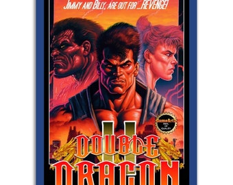 GAMEARTZ: Double Dragon 2 premium poster van mat papier