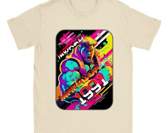 World Warrior '91 Unisex T-shirt met ronde hals