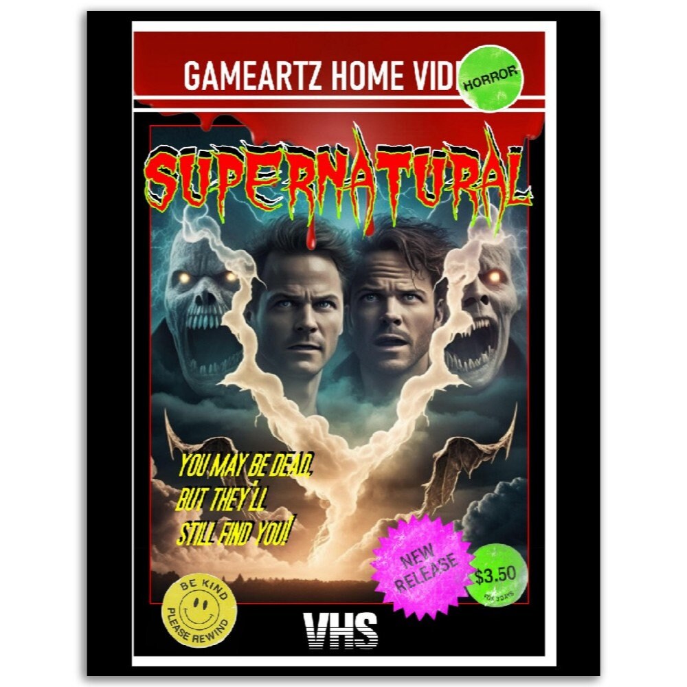 GAMEARTZ: Supernatural VHS Premium Matte Paper Poster - Etsy