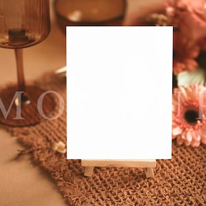 Maqueta de tarjeta estilo Boho 4x6, maqueta de tarjeta de asiento, signo de número de mesa, foto de stock de boda, descarga instantánea, 028
