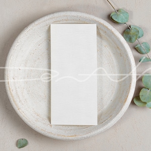 Maquete de menu estético, maquete de cartão de casamento, foto de cartão em branco, maquete plana, download instantâneo, arquivo JPG