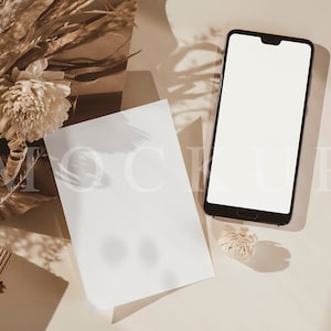 Boho Digitale Hochzeitseinladung Mockup, Hochzeit Mockup, 6x4 Karten, Save The Date Karte, Stock Foto, 025