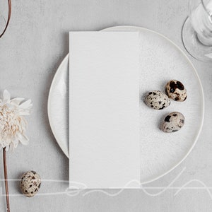 Maquete de Páscoa, maquete de menu de férias, foto de cartão em branco, maquete plana, download instantâneo, arquivo JPG