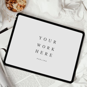 White IPad Mockup, Device Mockup, Digital Planner, IPad Planner, Stock Photo, Instant Download, JPG Files, 010