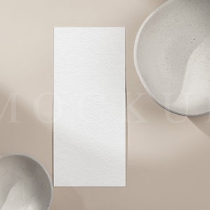 Mockup di menu minimalista, Mockup di carta celebrativa, Foto stock di carta bianca, Mock up piatto, Download istantaneo, File JPG, 007