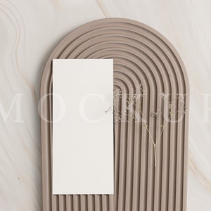 Maquete de menu estilizado, maquete de cartão de casamento, maquete de cartão em branco, foto stock plana, download instantâneo, arquivo JPG