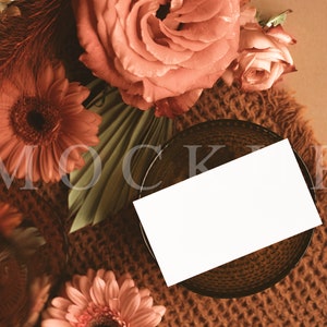 Boho Business Card Mockup, Place Card Mockup, Wedding Mock Up, Style Stock Photo, Instant Download, 028