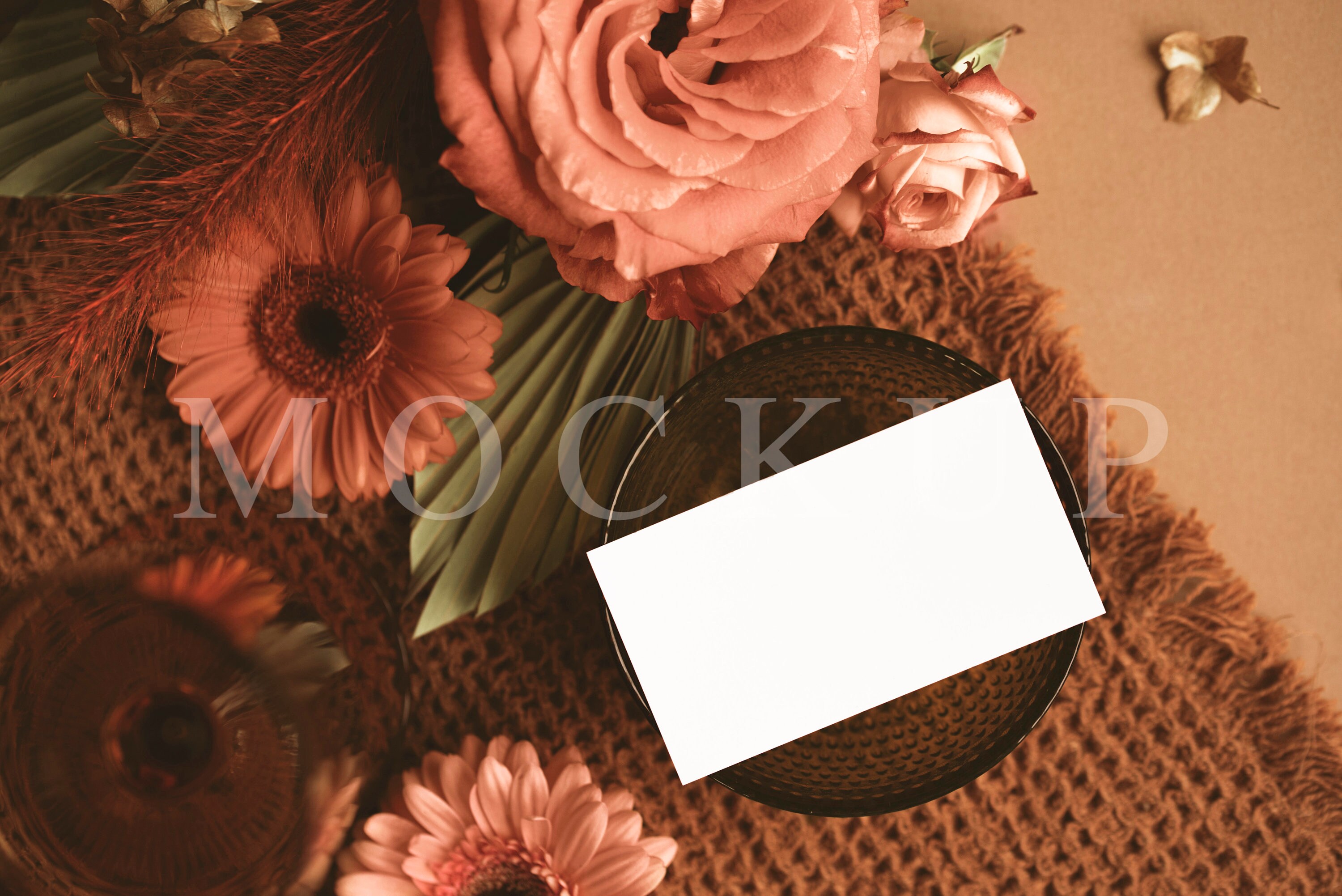 Boho Business Card Mockup, Place Card Mockup, Wedding Mock Up, Styled Stock Photo, Instant Download, 028