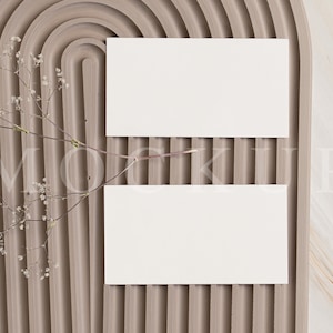 Neutrale tinten visitekaartje mockup, plaatskaart mockup, bruiloft Mock Up, gestylede stockfoto, Instant Download