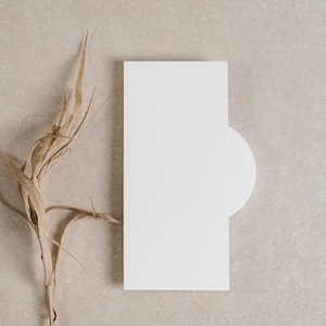 Minimalistyczny makieta menu, makieta karty ślubnej, zdjęcie stockowe karty menu, makieta płaskiego układu, natychmiastowe pobieranie, plik JPG