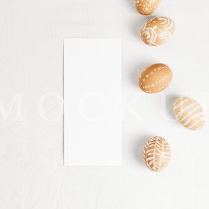 Maquete de menu de Páscoa, maquete de menu, maquete de férias, cartão em branco, foto de estoque, download instantâneo, arquivo JPG, 004