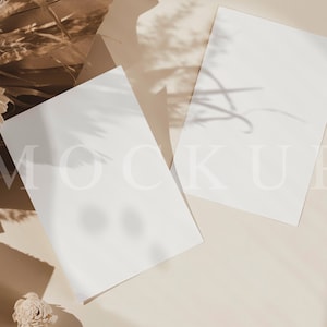 2 Boho Einladung Mockup, Hochzeit Mockup, 4x6 Karten, Save The Date Karte, Stock Photo, Instant Download