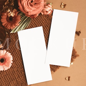 2 Maquete de menu Boho, maquete de cartão de casamento, foto de estoque de cartões de menu, maquete plana, download instantâneo, 028