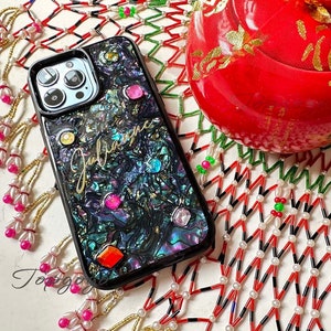Custom iPhone Case,Personalized Gold Word iPhone Case,Rhinestones iPhone 13 Pro Max Case,iPhone 14 Pro Max,Gifts For Her