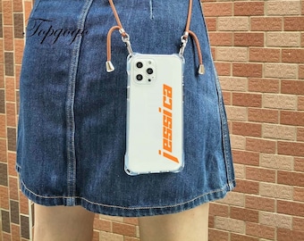 Lanyard Necklace Cross Body Phone Case,Customized iPhone Case,Clear Phone Case For iphone 17 pro max case,iPhone 16,Shoulder Strap iPhone